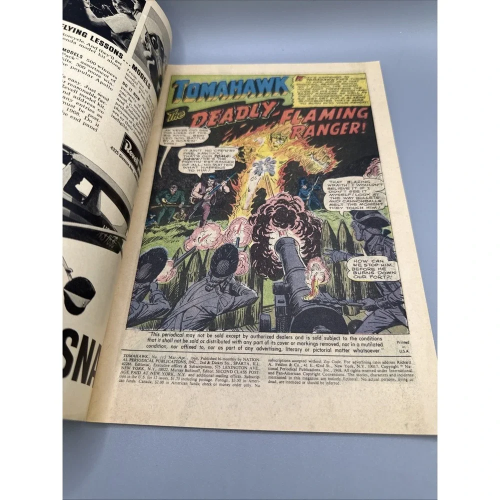 TOMAHAWK #115 VG, Western, DC Comics 1968 Stock Image